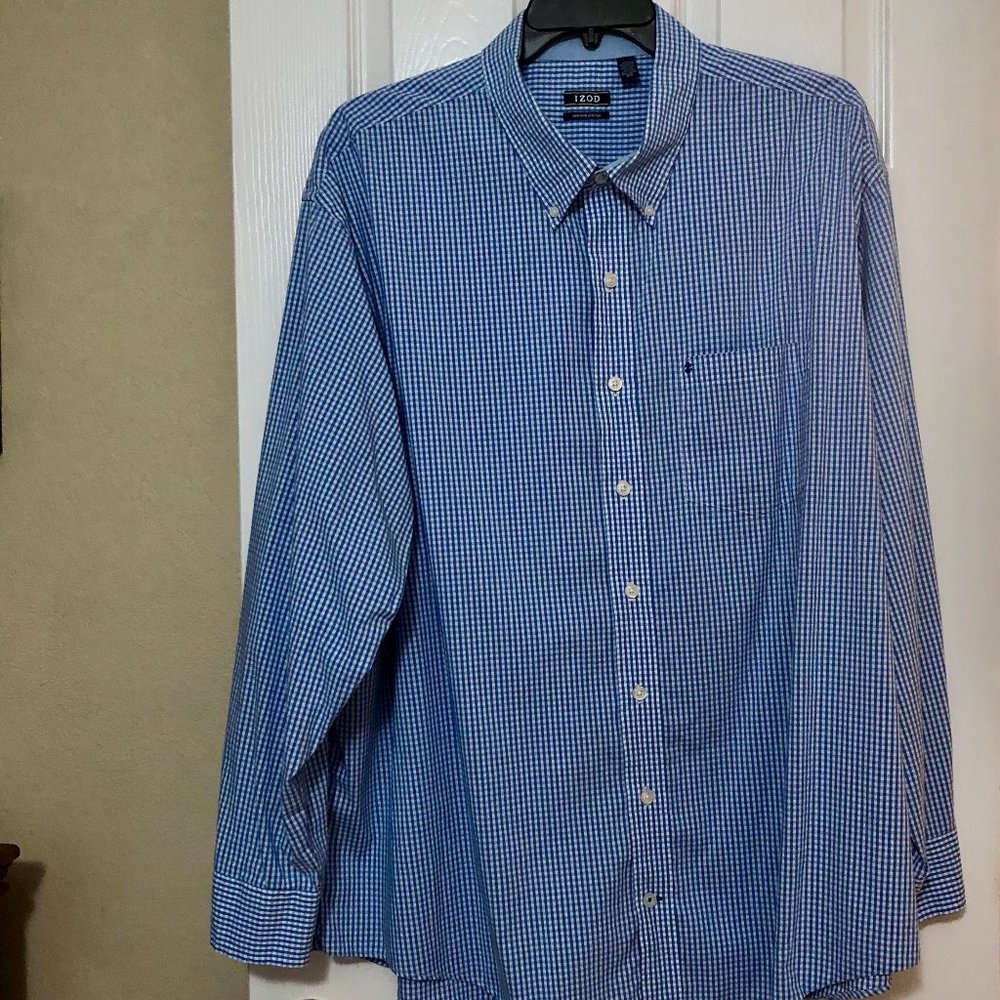 MENS IZOD Big & Tall Long Sleeve Button Down Shirt